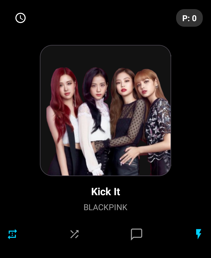 ADLA music screen with K-Pop theme: forums and player
